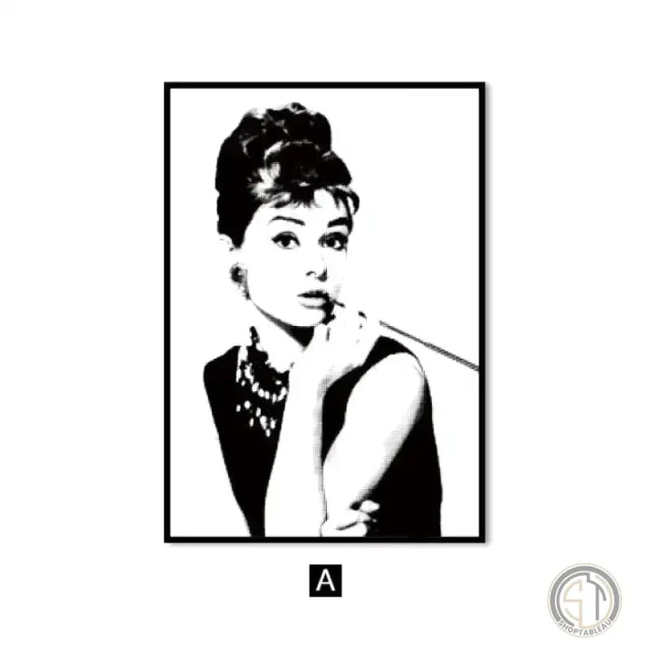 Femme Tableau Peinture Noir et Blanc ✓ tableau femme