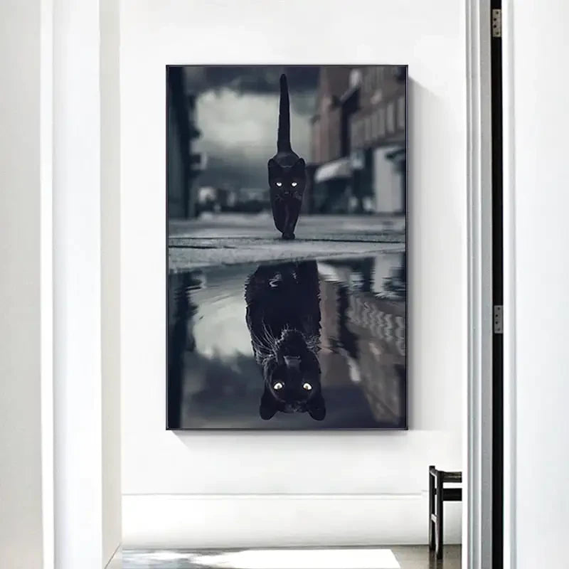Peinture Chat Noir chat