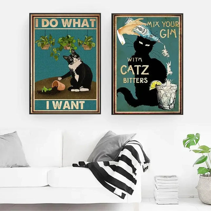 Peinture le Chat Noir chat