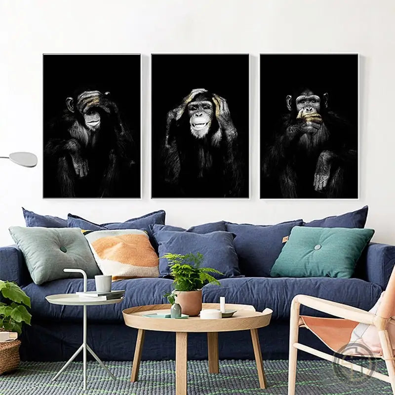 Tableau Les 3 Singes