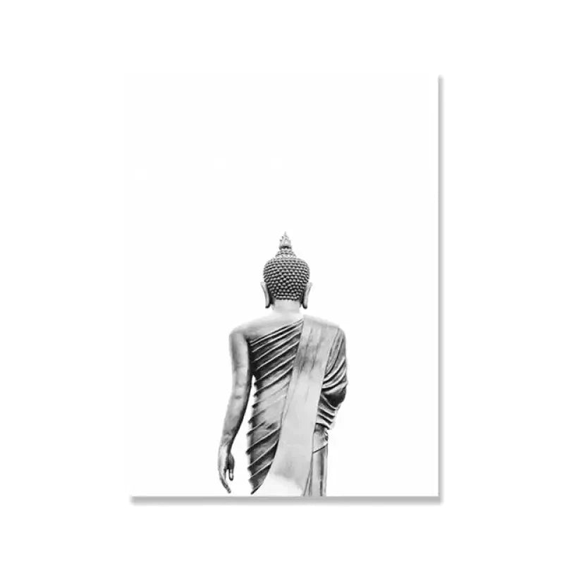 Tableau 5 Parties Bouddha bouddha ✓ Noir et Blanc