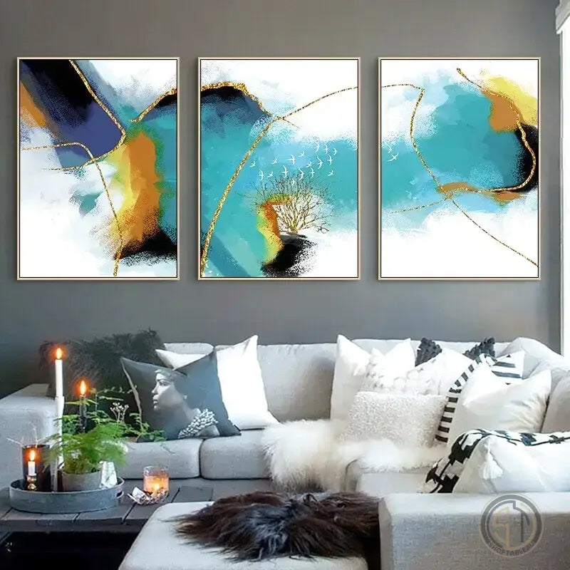 Tableau Abstrait Couleur Vive