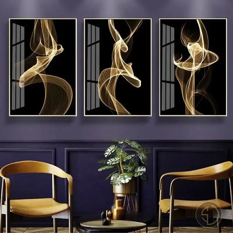 Tableau Moderne Noir et OR