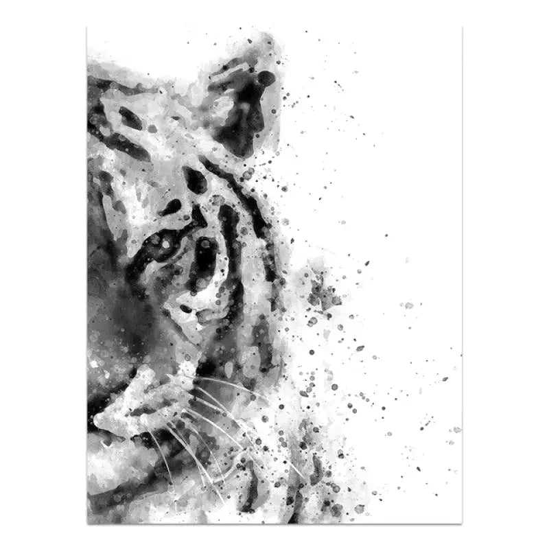 Tableau Animaux Noir et Blanc 30x40cm