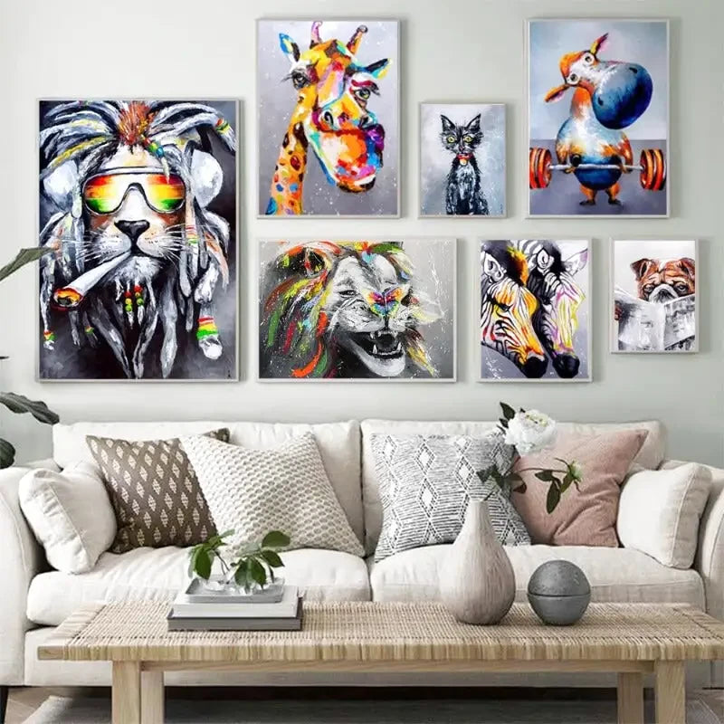 Tableau Animaux Pop Art