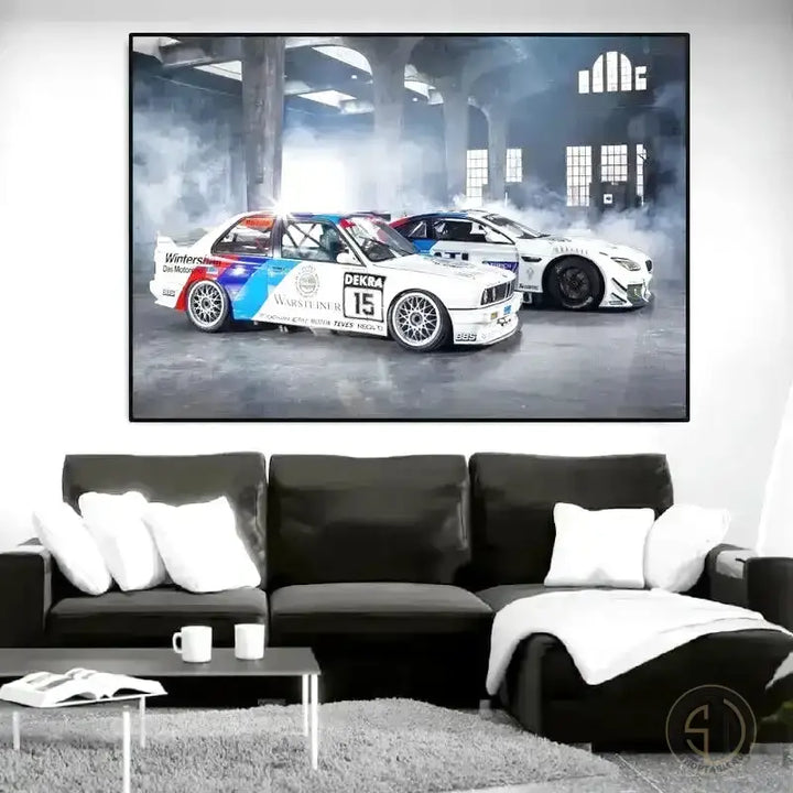 tableau voiture course