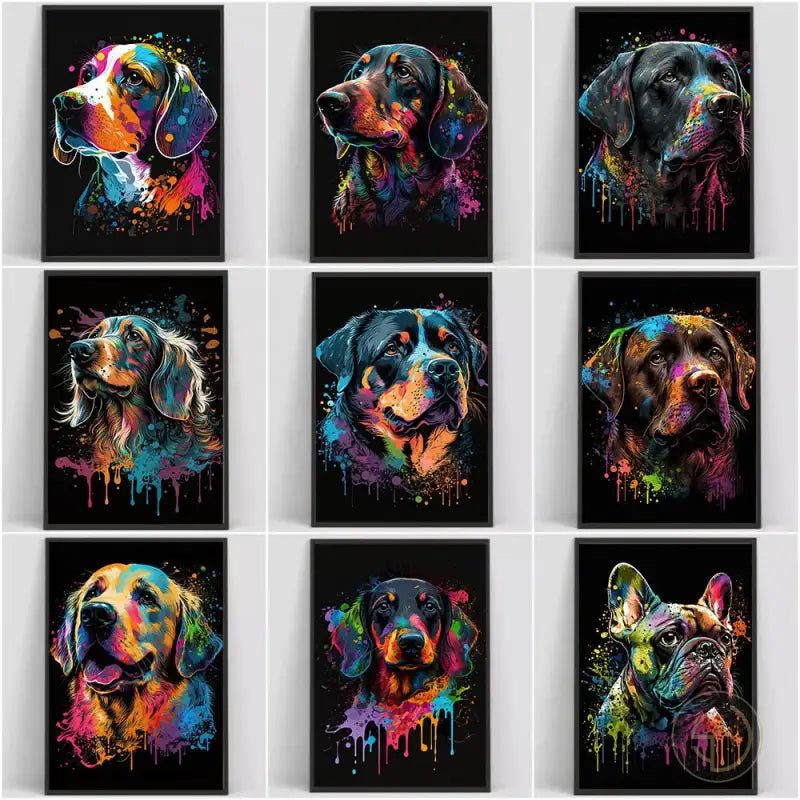 Tableau Bouledogue Pop Art Original ✓ Street