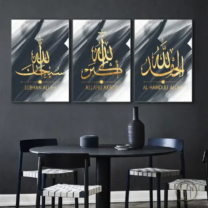 tableau arabe noir