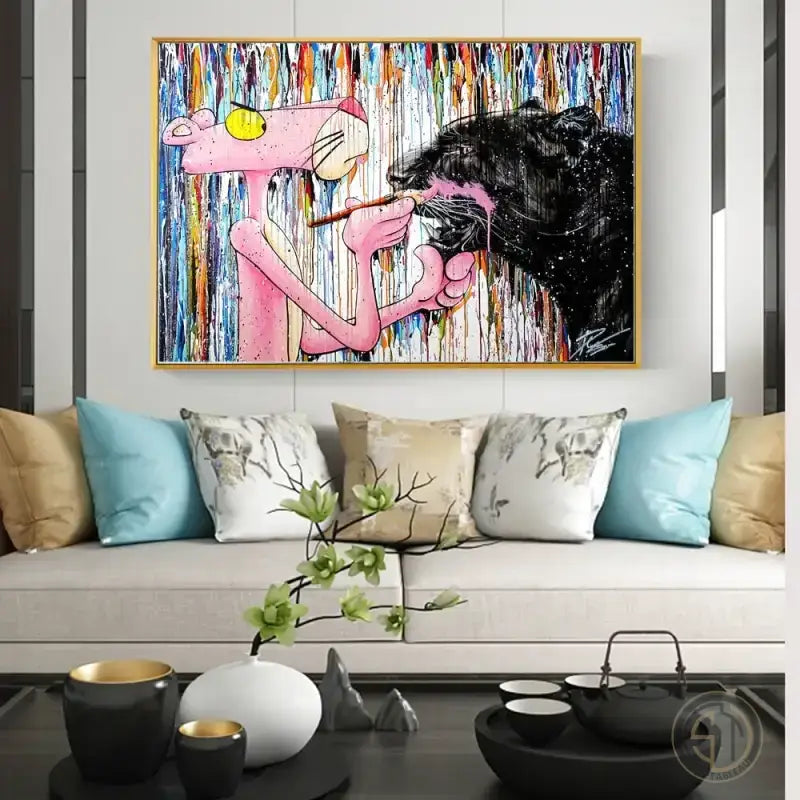 tableau la panthere rose