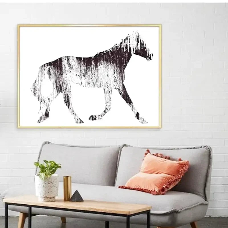 Tableau Cheval Abstrait