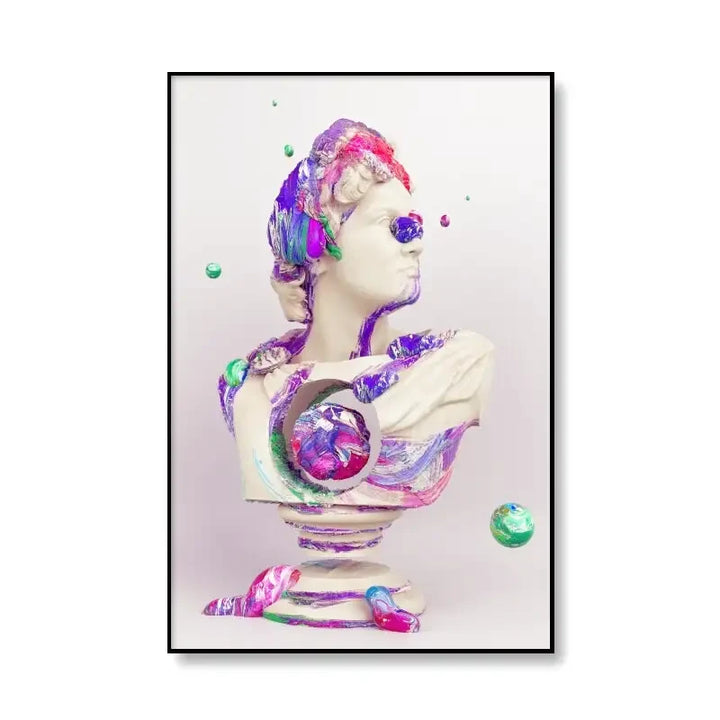 tableau violet et vert
