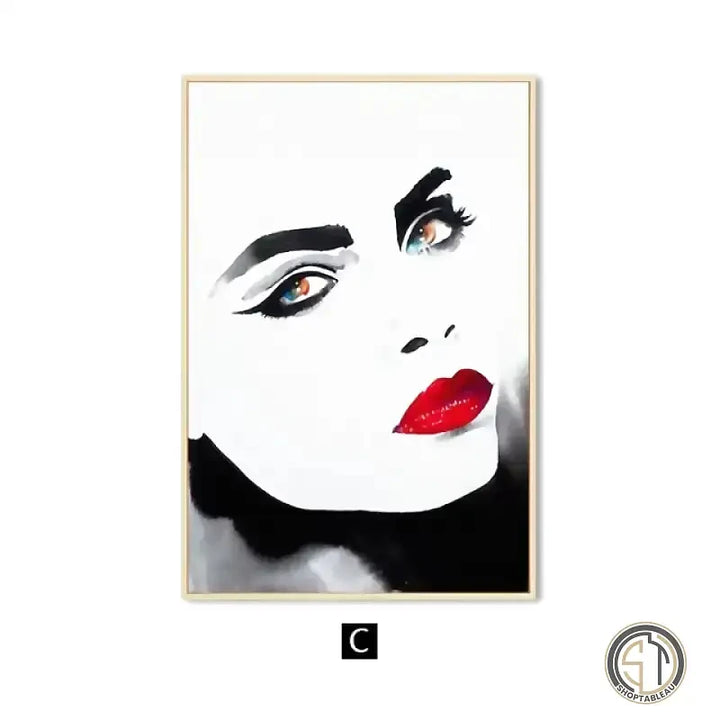 Tableau Contemporain Femme Noir et Blanc ✓ tableau femme