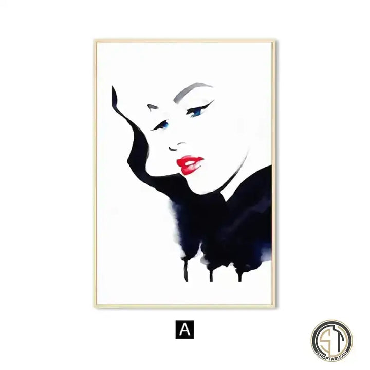 Tableau Contemporain Femme Noir et Blanc ✓ tableau femme