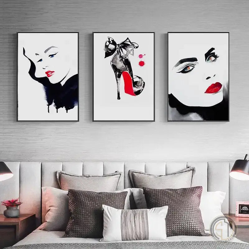 Tableau Contemporain Femme Noir et Blanc ✓ tableau femme