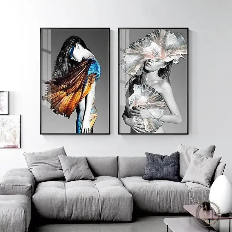 Tableau Corps Femme Moderne ✓ tableau coloré ✓ femme