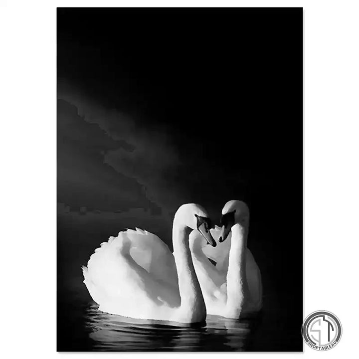 Tableau Cygne Amour