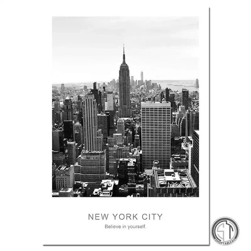 Tableau de New York Noir et Blanc