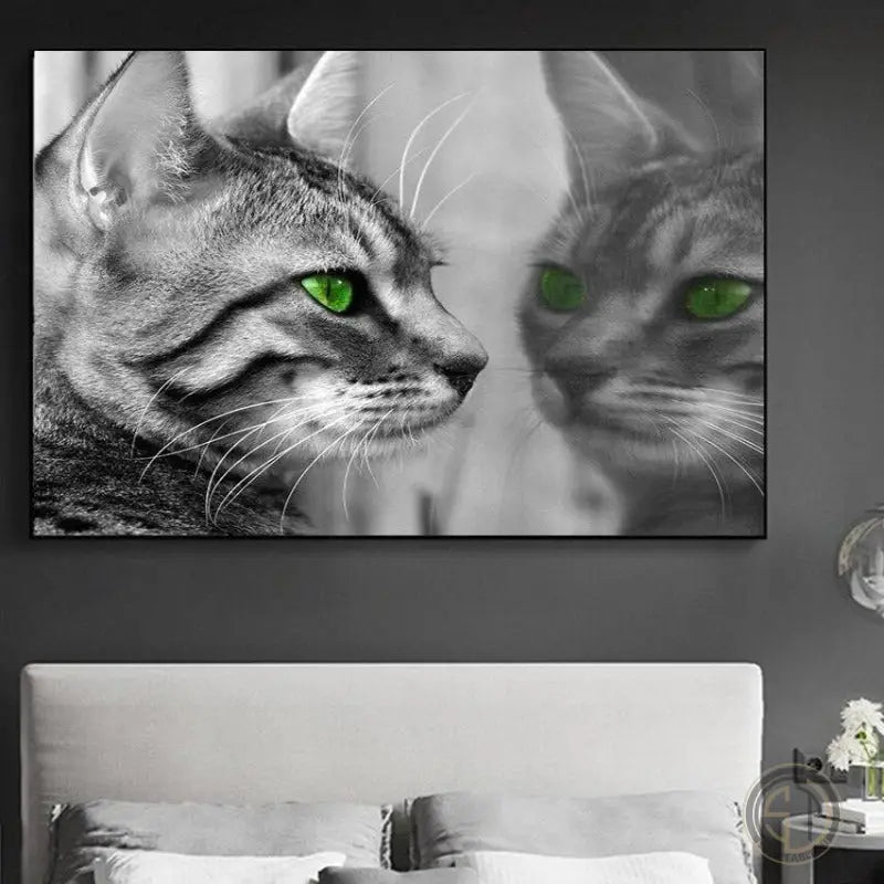 Tableau Double Faces Chat