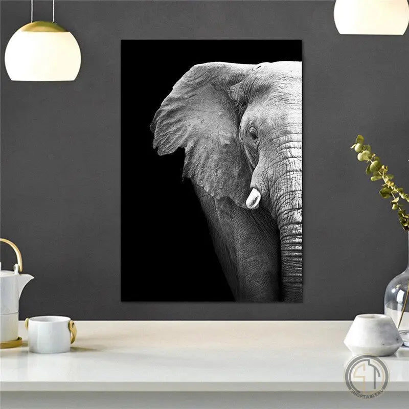 Tableau Éléphant Cocktail Scandinave
