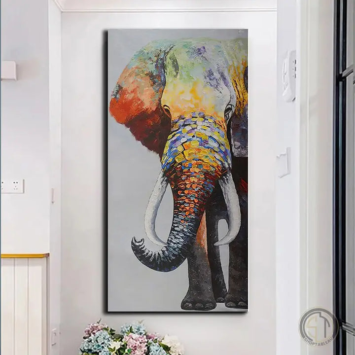 Tableau Éléphant Grand Format