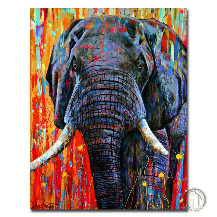 Toile Éléphant Moderne