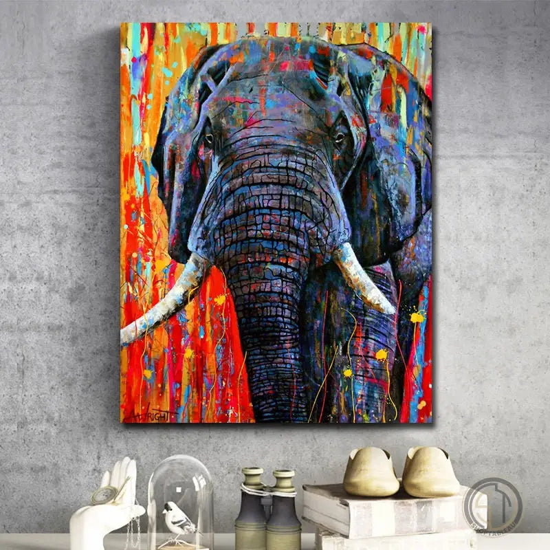 Tableau Éléphant Pop Art