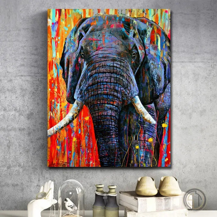 Tableau Éléphant Pop Art