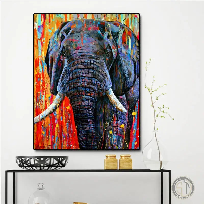 Tableau Éléphant Moderne