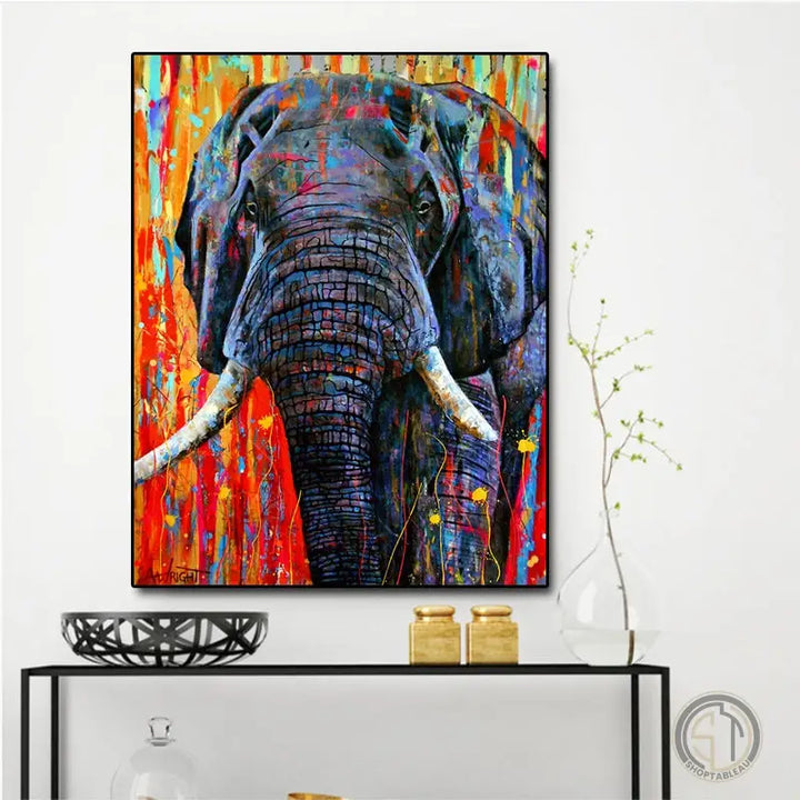 Tableau Éléphant Moderne