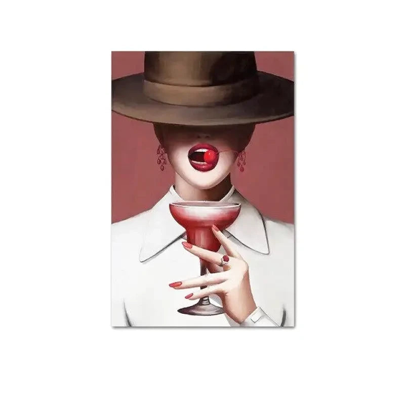 Toile Femme Chapeau