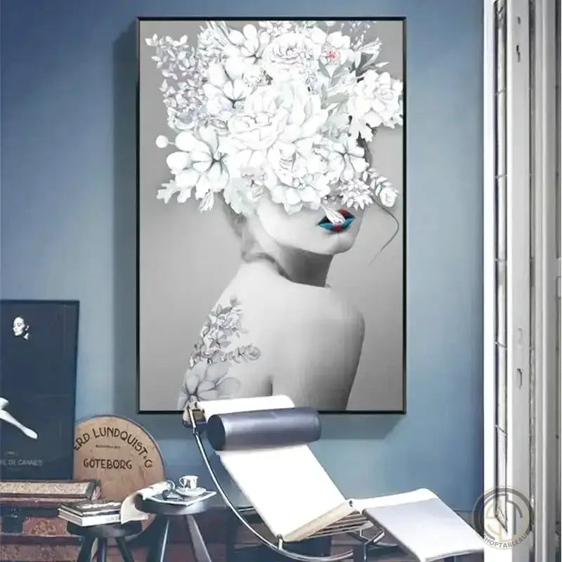Tableau Femme <br> Fleur