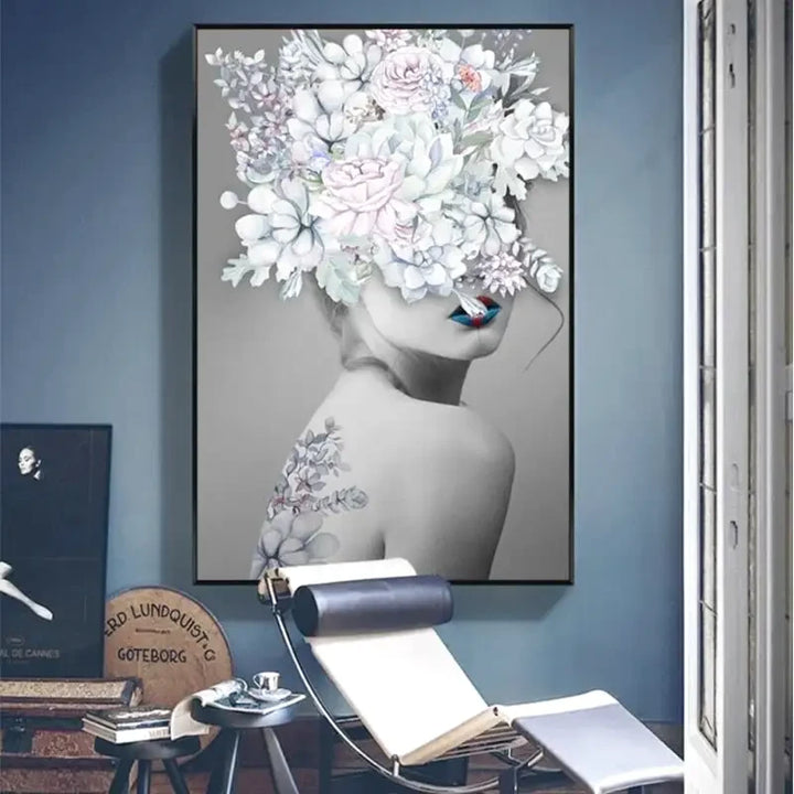 Tableau Femme <br> Fleur