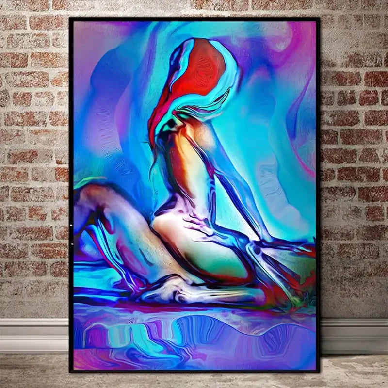 Tableau Femme Nu Moderne Original ✓ tableau coloré ✓ femme