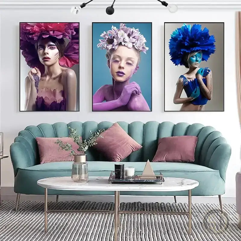 Tableau Femme En Rouge