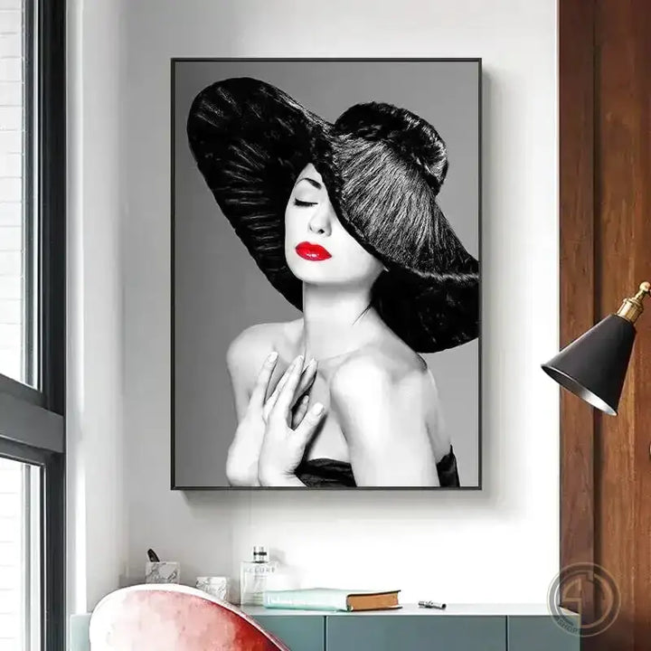 Tableau Femme chapeau
