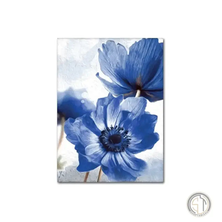 Tableau Fleur Bleu tableau coloré