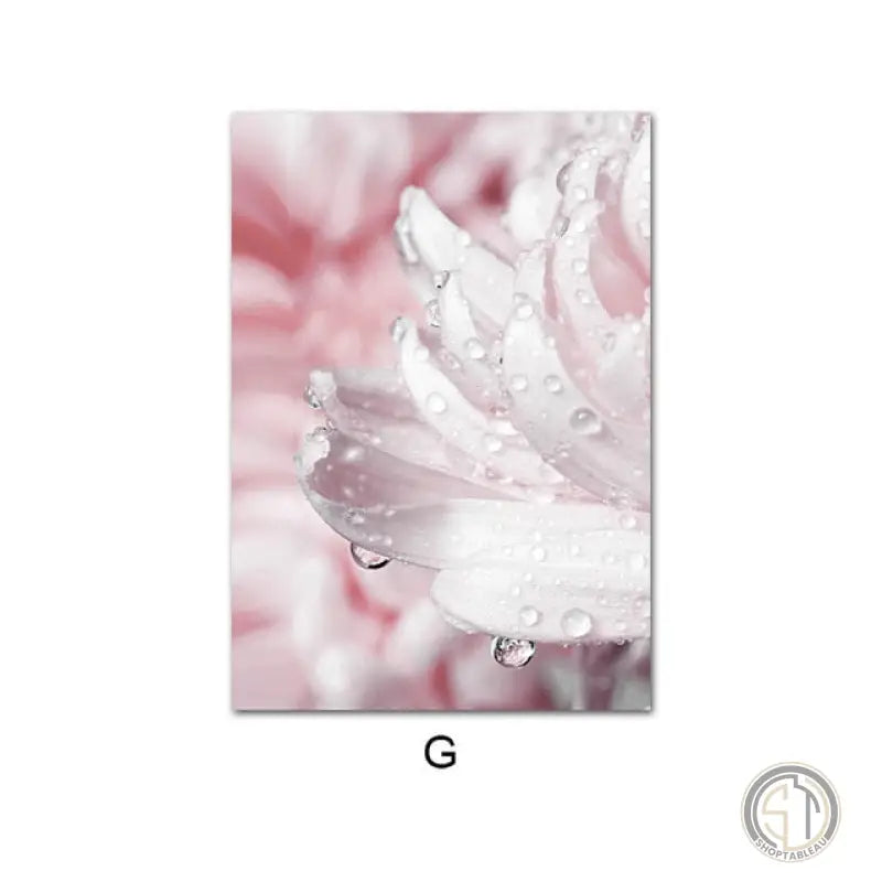 Fleure Rose sur Tableau