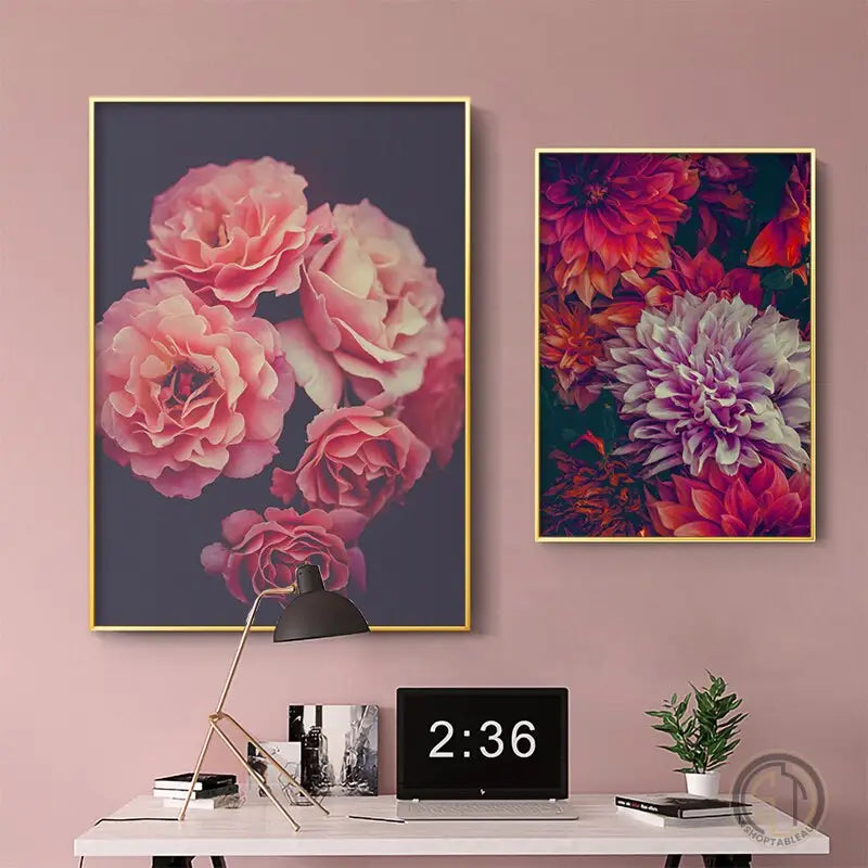 Tableau Fleur Rouge
