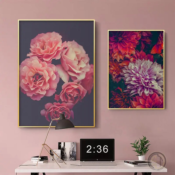 Tableau Fleur Rouge