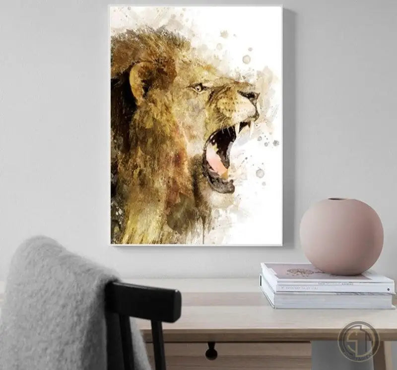 Tableau Lion Rugissant