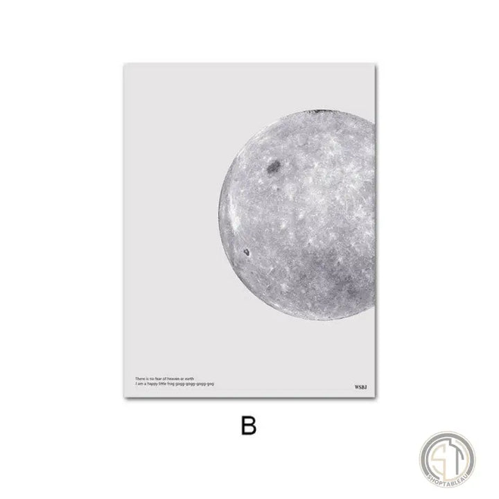 Tableau Lune Blanc