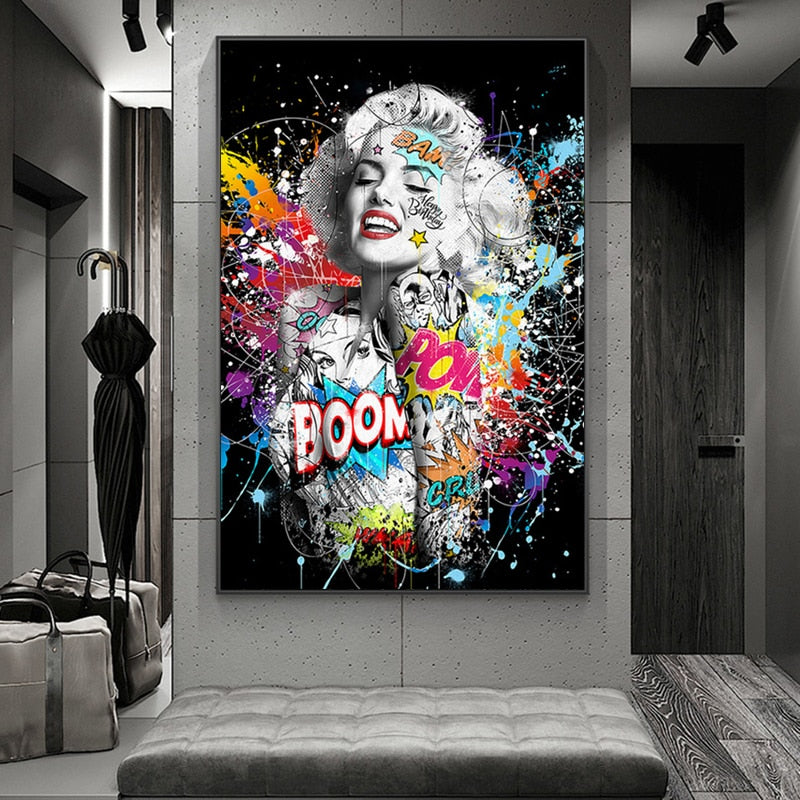 Marilyn Monroe Graffiti Art Pop ✓ stree ✓ Street