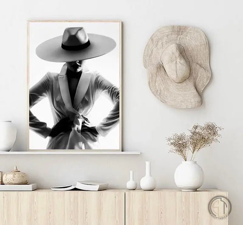 Tableau Femme au Chapeau