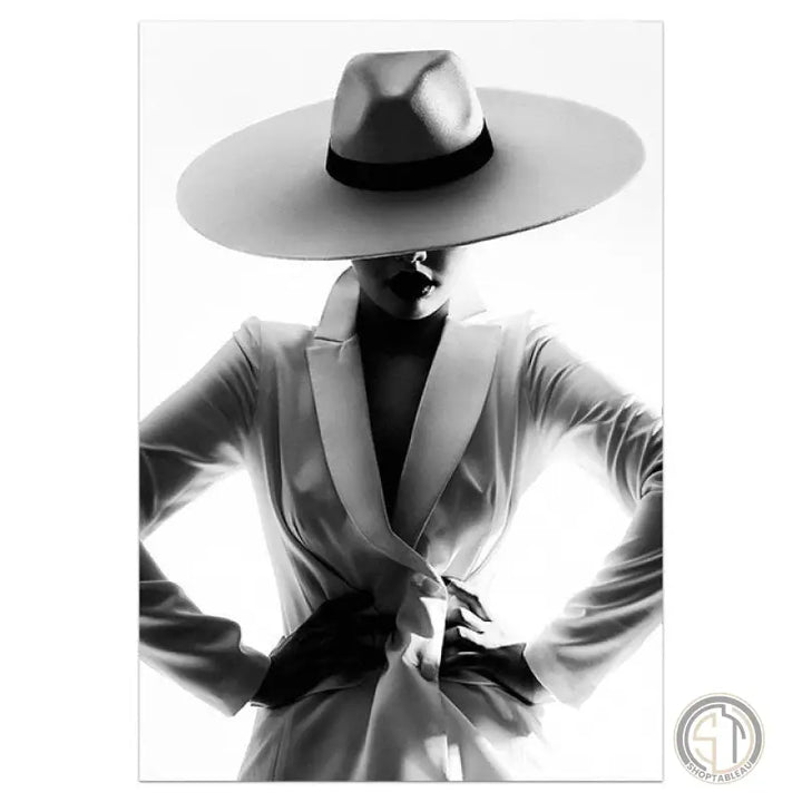 tableau moderne Femme au Chapeau