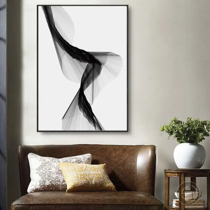 Toile Moderne Noire et Blanche