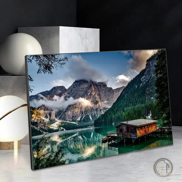 Tableau Montagne Chalet ✓ Paysage