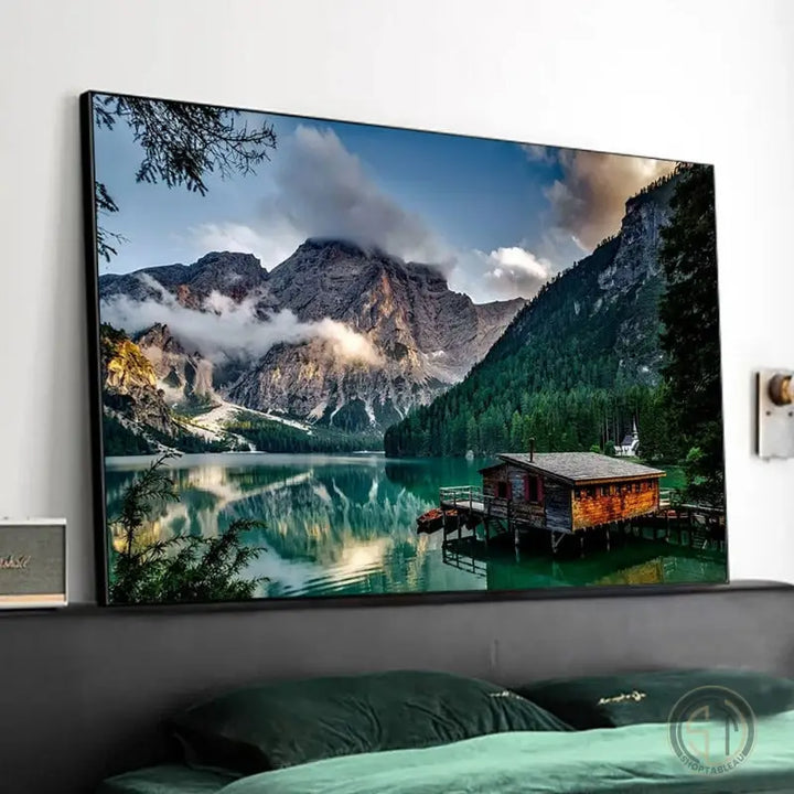Tableau Montagne Chalet ✓ Paysage
