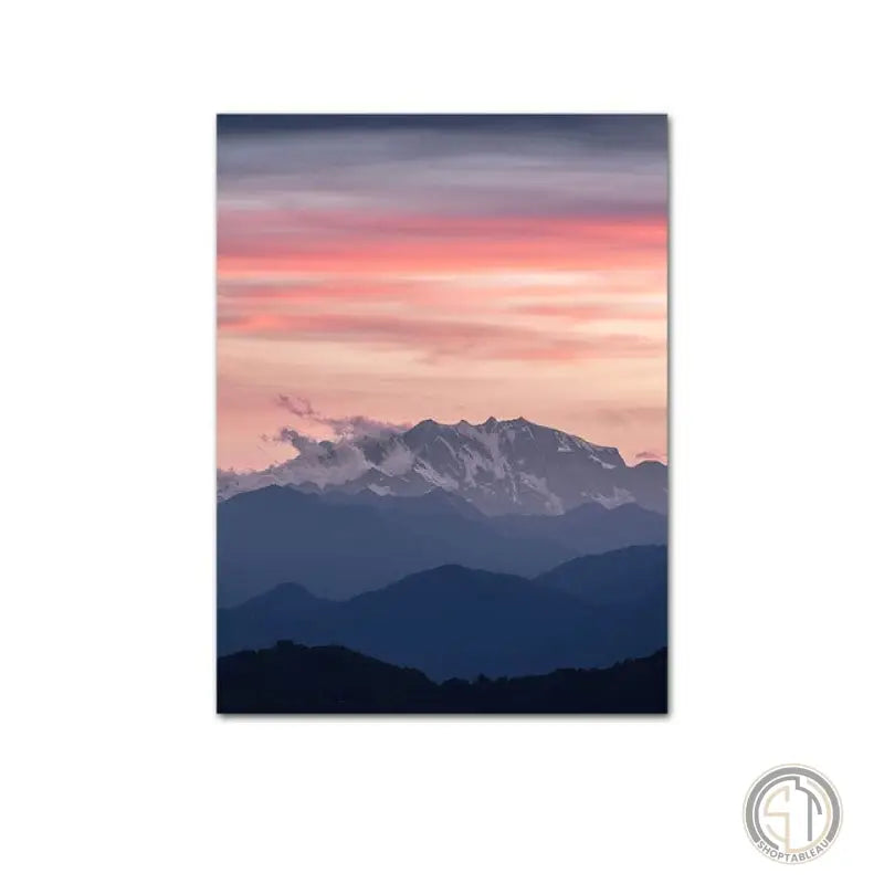 Tableau Montagne Rose