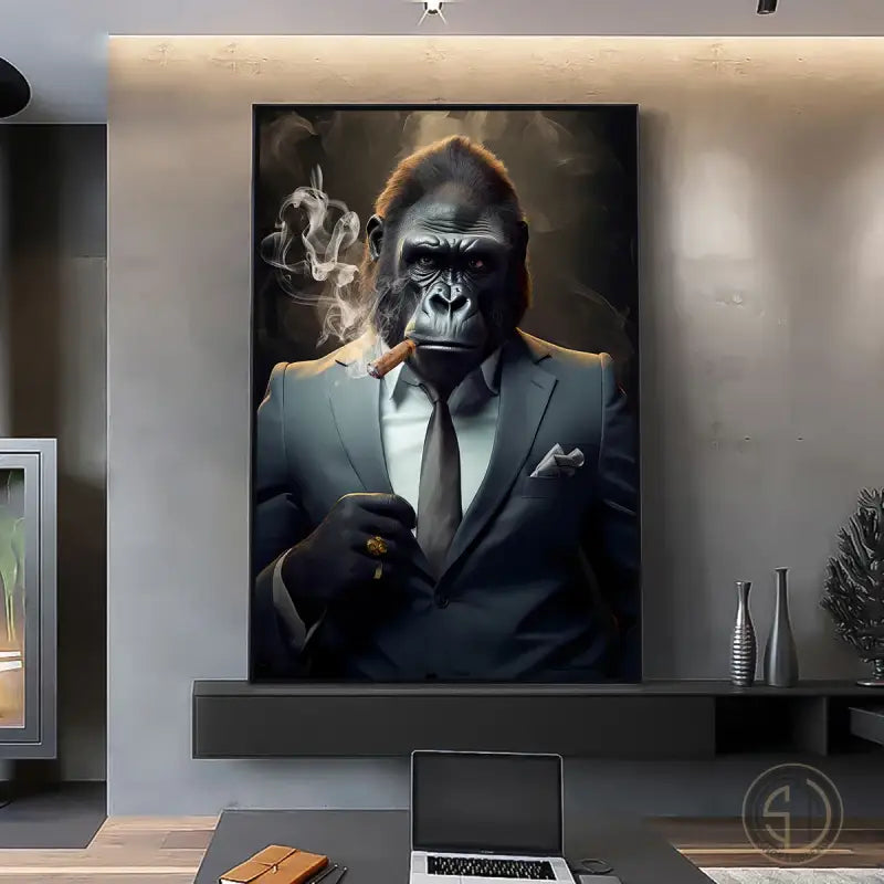 Tableau Singe qui Fume Original ✓ singe ✓ Street Art