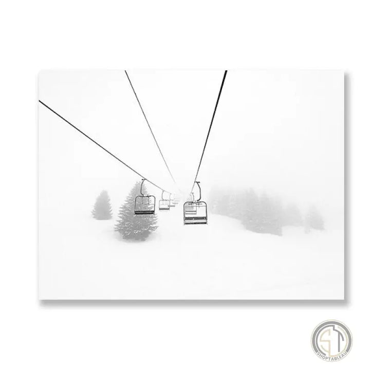 Tableau Ski Paysage